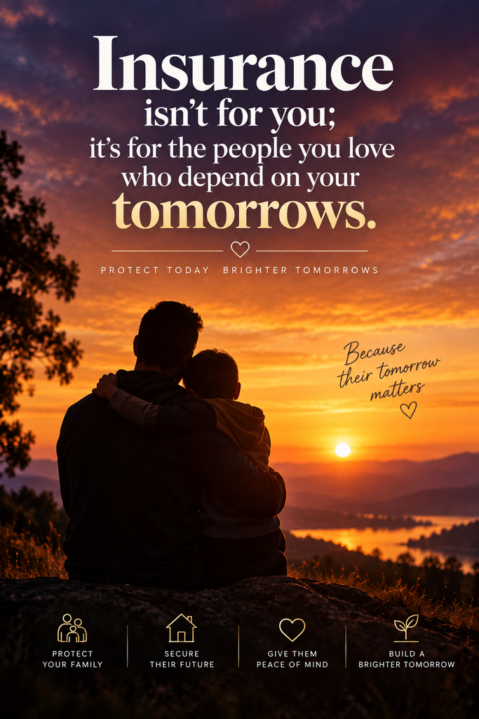 A touching sunset silhouette graphic showcasing the final quotes about life insurance as the ultimate investment in your family's future.