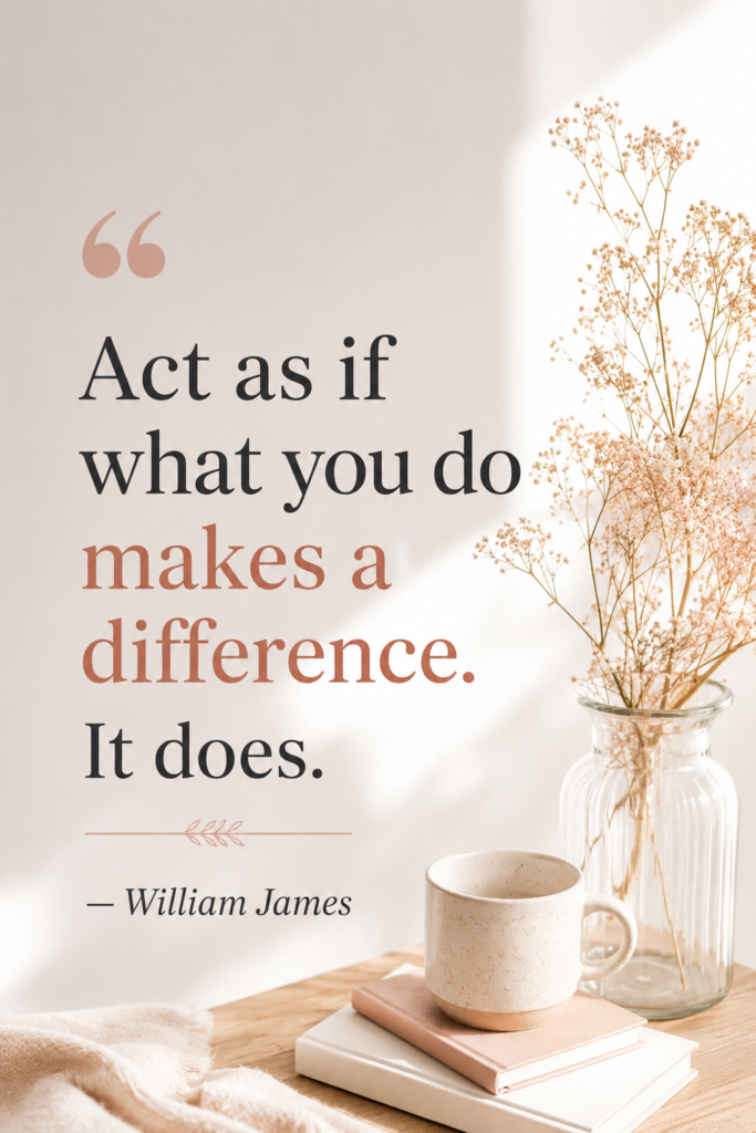 Vertical Pinterest pin graphic with a soft pastel aesthetic background for daily motivation.