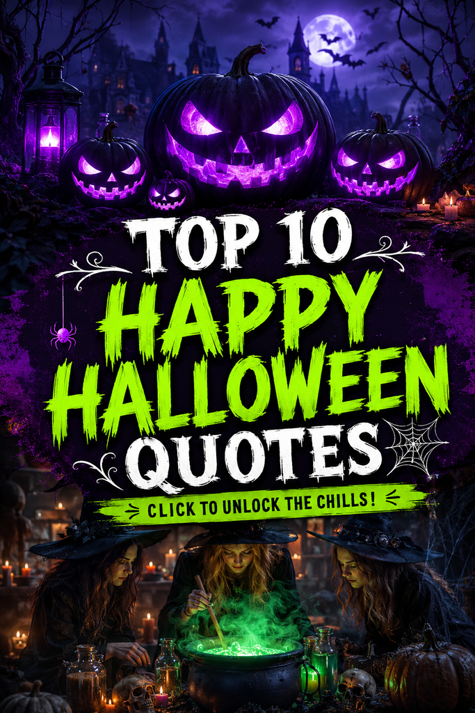 A cinematic shot of a sinister glowing Jack-o'-lantern with bold red text overlay reading "Cursed Words for Halloween - Are you brave enough to read them?".