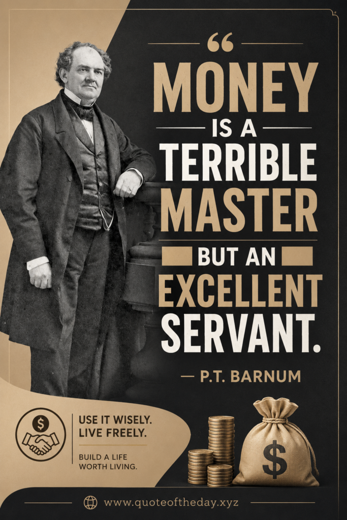 financial-freedom-quotes-pt-barnum-money-servant