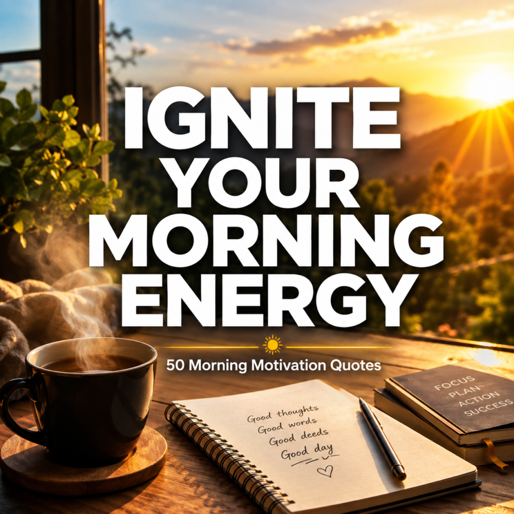 Morning Motivation & Positive Energy Prompts Bundle | 50 Sunrise Inspiration AI Content Ideas