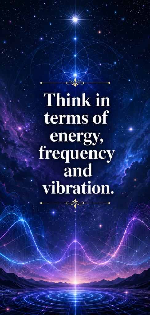 Celestial cosmic background illustrating frequency and vibration through energy healing quotes.