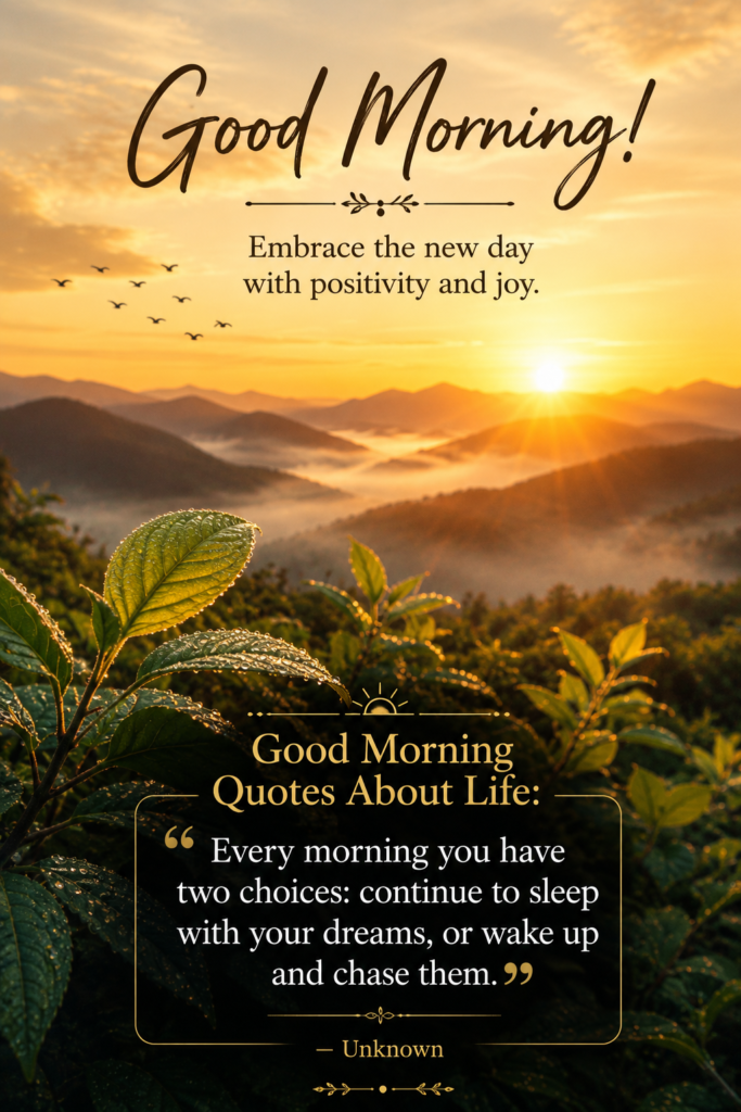 Empower your day with fresh thoughts and renewed strength! Explore uplifting good morning quotes about life