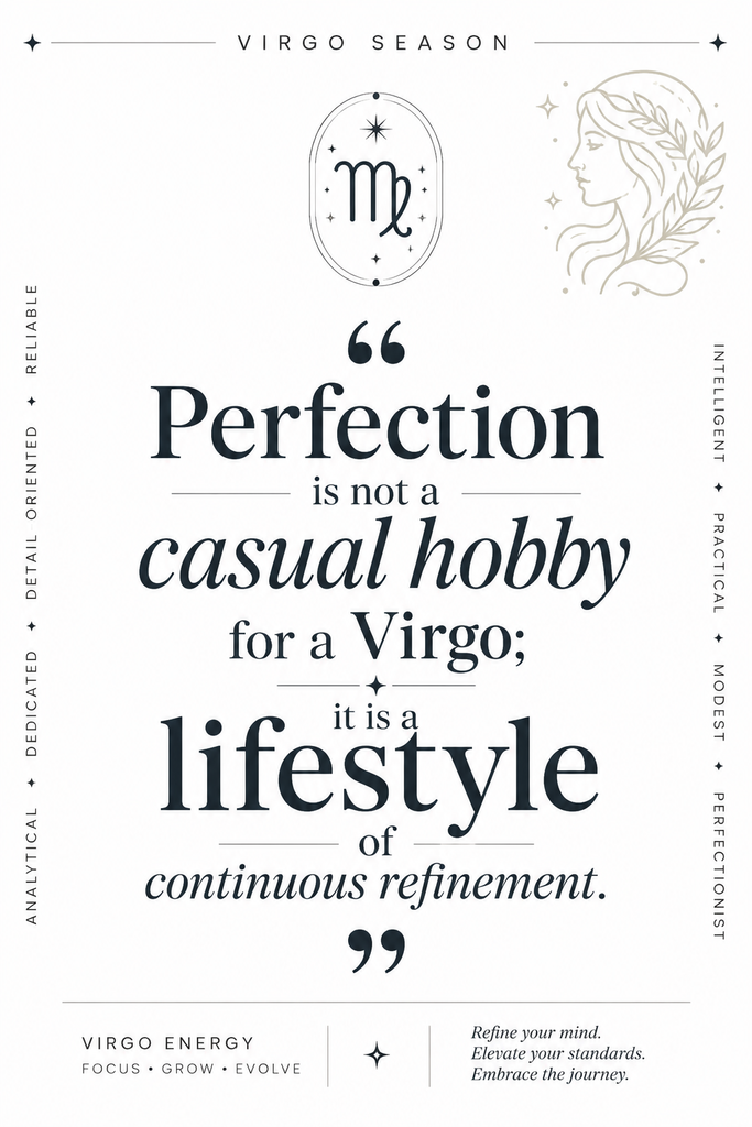 Clean minimalist white Pinterest pin with charcoal typography showcasing a quote on lifestyle refinement and personal growth.